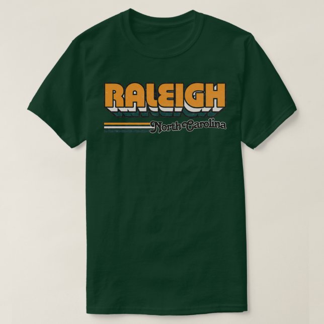 Raleigh NC City Rand T Shirt (Design framsida)