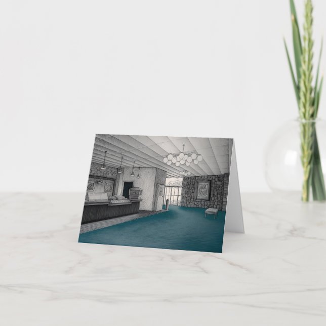 Raleigh, NC - Kardinal Theater Lobby Notecard Kort (Framsida)