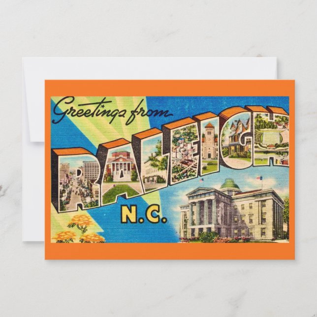 Raleigh NC Karta Flytta Announcement (Framsida)