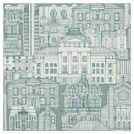 Raleigh NC toile jade Fabric Tyg