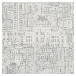 Raleigh NC toile silver Fabric Tyg