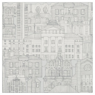 Raleigh NC toile silver Fabric Tyg