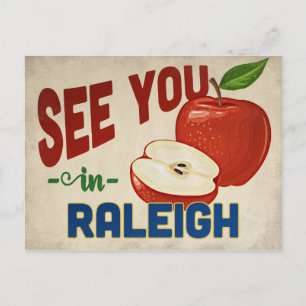Raleigh North Carolina Apple - Vintage resor Vykort