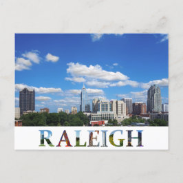 Raleigh North Carolina City Skyline Travel Photo Vykort