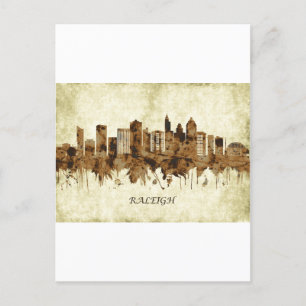 Raleigh North Carolina Cityscape Inbjudan Vykort