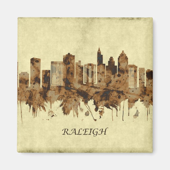 Raleigh North Carolina Cityscape Magnet (Framsidan)