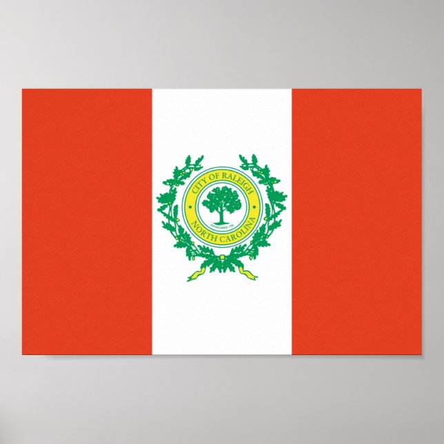 Raleigh, North Carolina Flagga Poster (Framsidan)