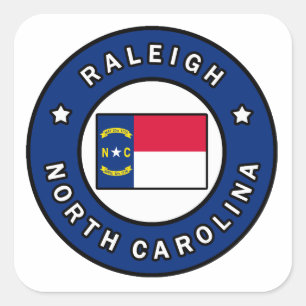 Raleigh North Carolina Fyrkantigt Klistermärke