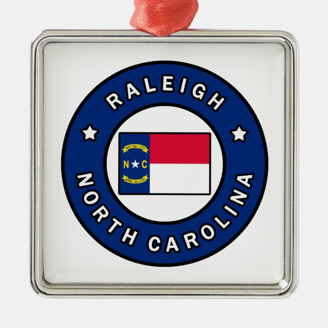 Raleigh North Carolina Julgransprydnad Metall (Framsidan)
