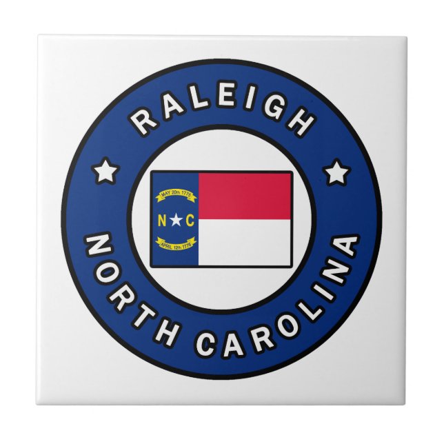 Raleigh North Carolina Kakelplatta (Framsidan)