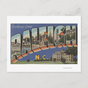 Raleigh, North Carolina - Large Brev Scenes 2 Vykort