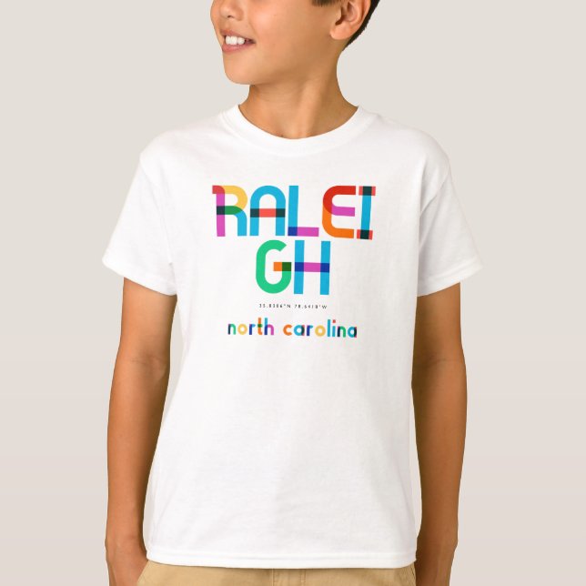 Raleigh North Carolina Mid Century, Pop Art T Shirt (Framsida)