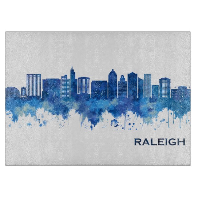 Raleigh North Carolina Skyline Blue (Framsidan)