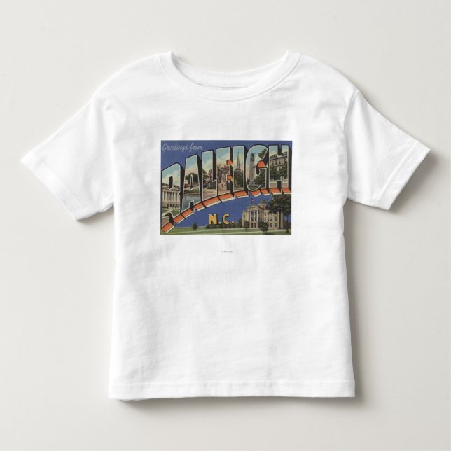 Raleigh North Carolina - stora brevplatser 2 T Shirt (Framsida)