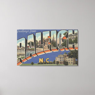 Raleigh North Carolina - stora brevplatser Canvastryck