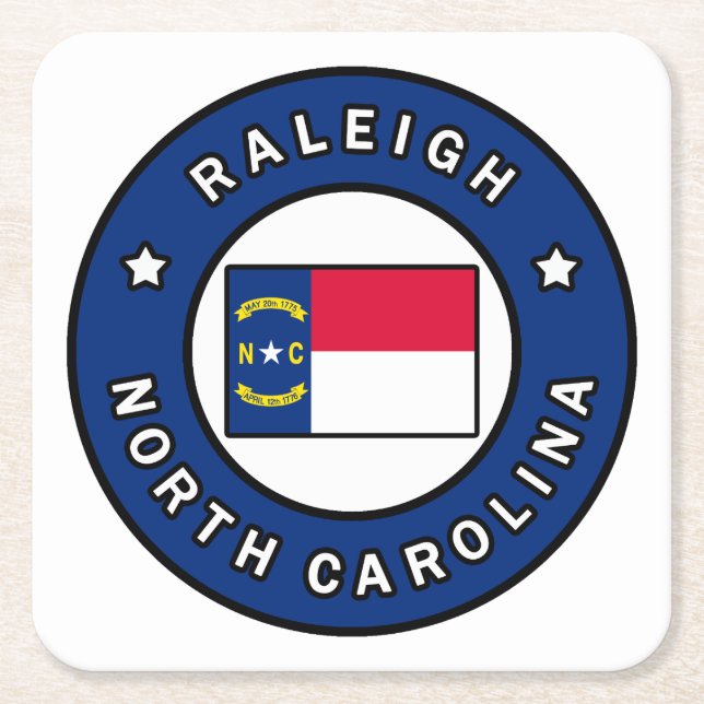 Raleigh North Carolina Underlägg Papper Kvadrat (Framsidan)