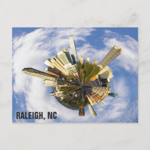 Raleigh North Carolina Unique City Skyline Photo Vykort