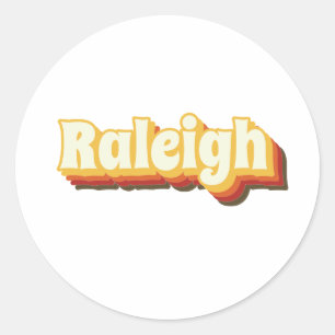 Raleigh Retro Vintage Text Runt Klistermärke