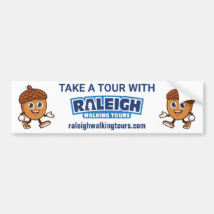 Raleigh Walking Tours Cute Acorn Bildekal