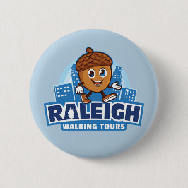 Raleigh Walking Tours Cute Acorn Button Knapp