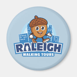 Raleigh Walking Tours Cute Acorn Magnet