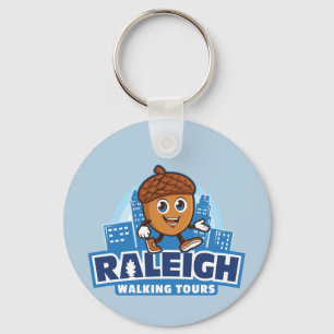 Raleigh Walking Tours Cute Acorn Nyckelring