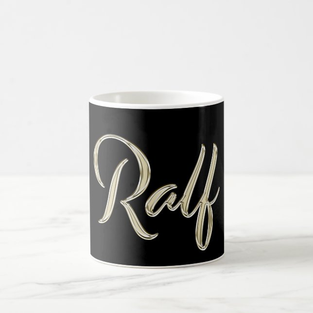 Ralf Name whitegold Tasse Teetasse Kaffeetasse Kaffemugg (Center)