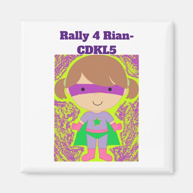 Rally 4 Rian Gear to Support CDKL5 Awareness Månad Magnet (Framsidan)