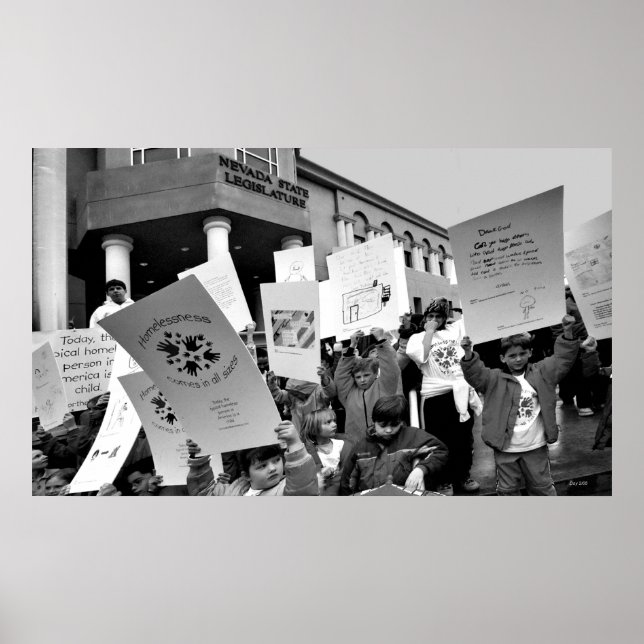 Rally för de hemlösa poster (Framsidan)