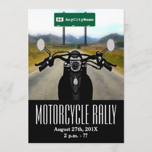 Rally-inbjudan för motorcykel inbjudningar