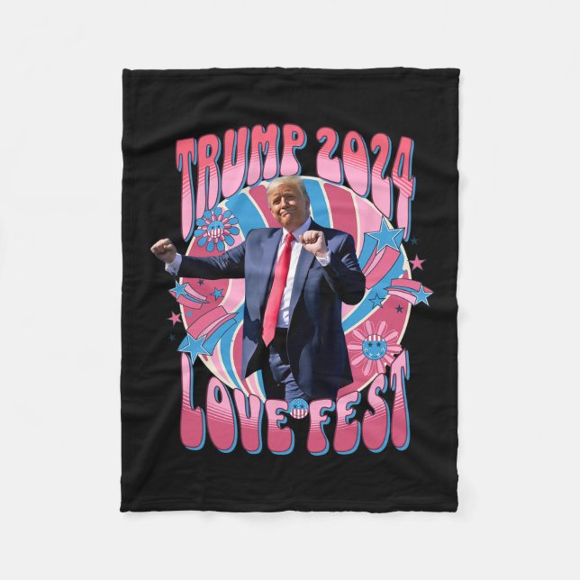 Rally Kärlek Fest Dancing Retro Groovy Funny Lovef Fleecefilt (Framsidan)