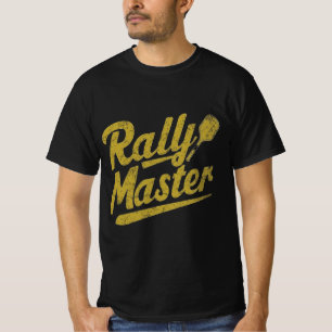 Rally Master retro golden pickleball T Shirt