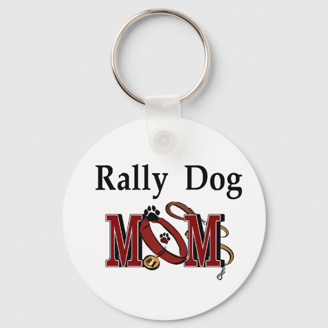 Rally Obedience Hund Mamma Gifts Nyckelring (Framsida)