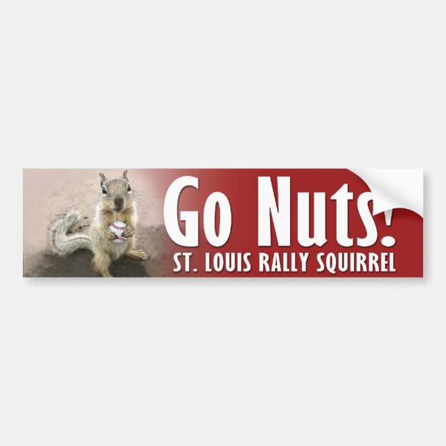 Rally Squirrel - Möt mig i St Louis Bildekal (Framsidan)