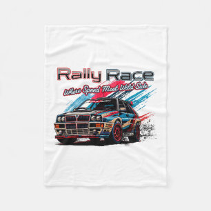 RALLY TÄVLING - NÄR HASTIGHETEN TRÄFFAR VILDEN SID FLEECEFILT