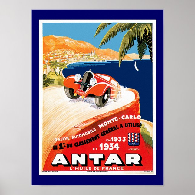 Rallye Automobile de Monte Carlo Poster (Framsidan)