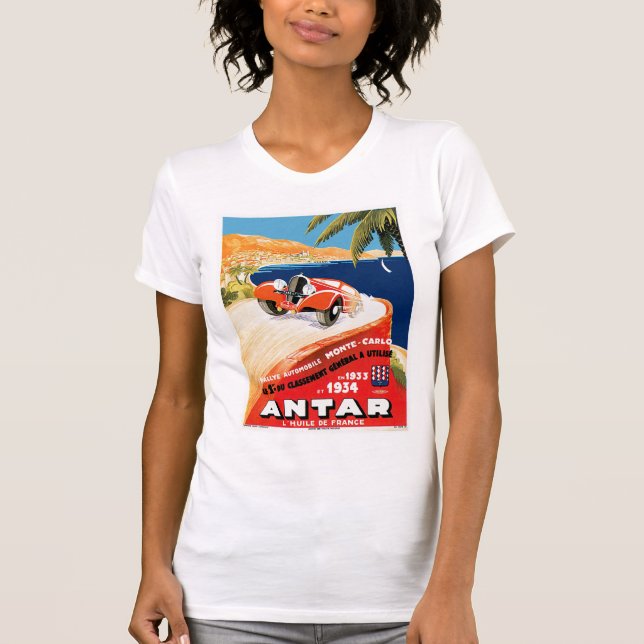 Rallye Automobile de Monte Carlo Tee Shirt (Framsida)