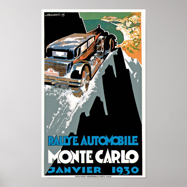 Rallye Automobile Monte Carlo Poster (Framsidan)
