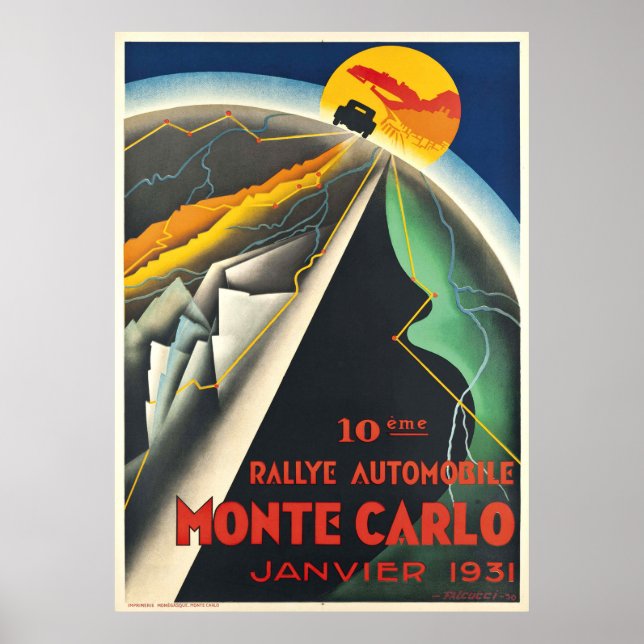 Rallye Automobile Monte Carlo Poster (Framsidan)