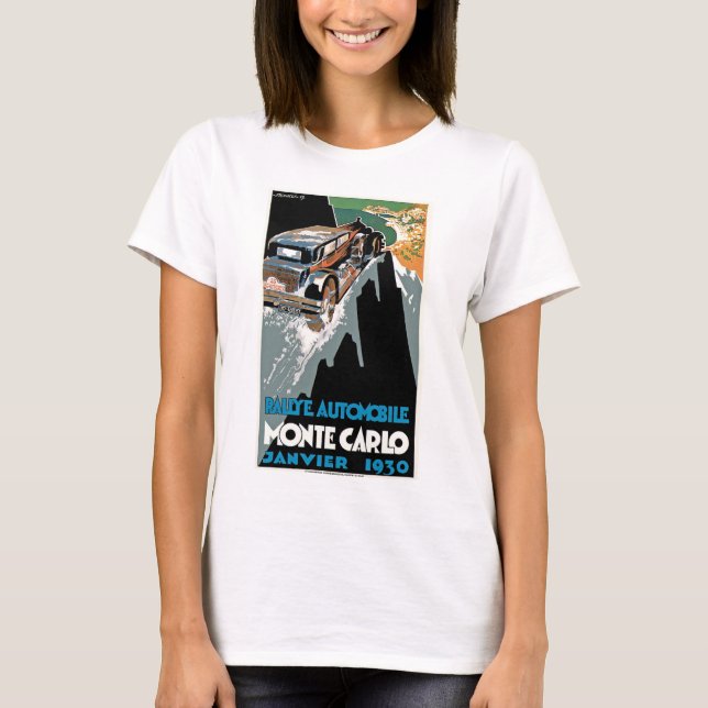 Rallye Automobile Monte Carlo Tee Shirt (Framsida)