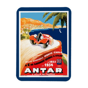 Rallye bil Monte - carlo Magnet