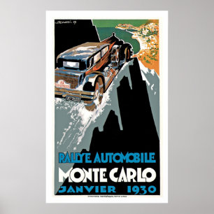 Rallye bil Monte - carlo Poster