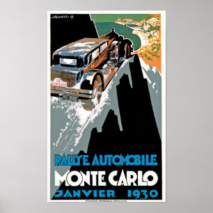 Rallye bil Monte - carlo Poster