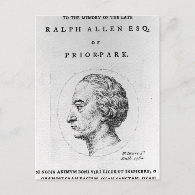 Ralph Allen, 1764 Vykort (Framsida)
