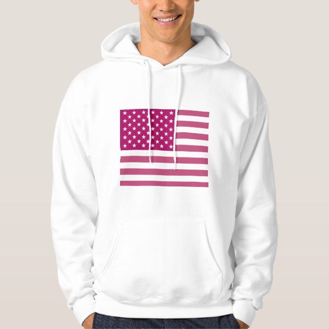 Ralph Lauren Rosa American Flagga Sweater Hoodie (Framsida)