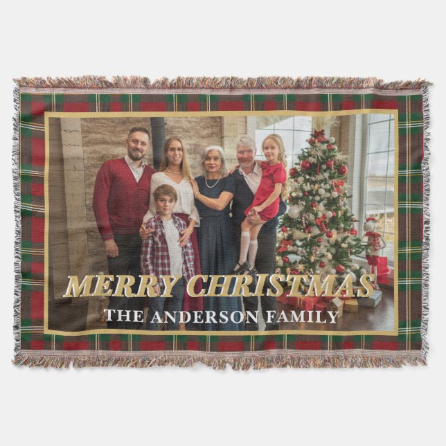 Ralph Lauren Tartan Plaid Family Photo Christmas Filt (Framsidan)
