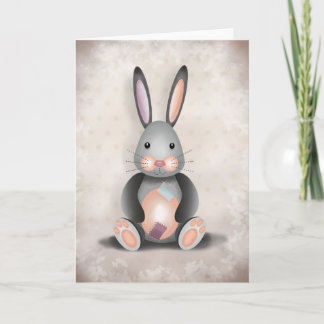 Ralph the Patchwork Rabbit - Greeting Card Tack Kort