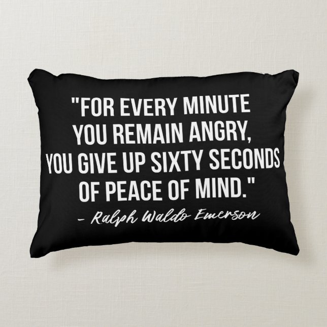 Ralph Waldo Emerson Arg Quote Prydnadskudde (Framsidan)