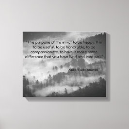 Ralph Waldo Emerson Citat Canvas Konst Svart & Vit