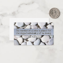 Ralph Waldo Emerson Inspirational Quote ’Crew’ Anteckningskort